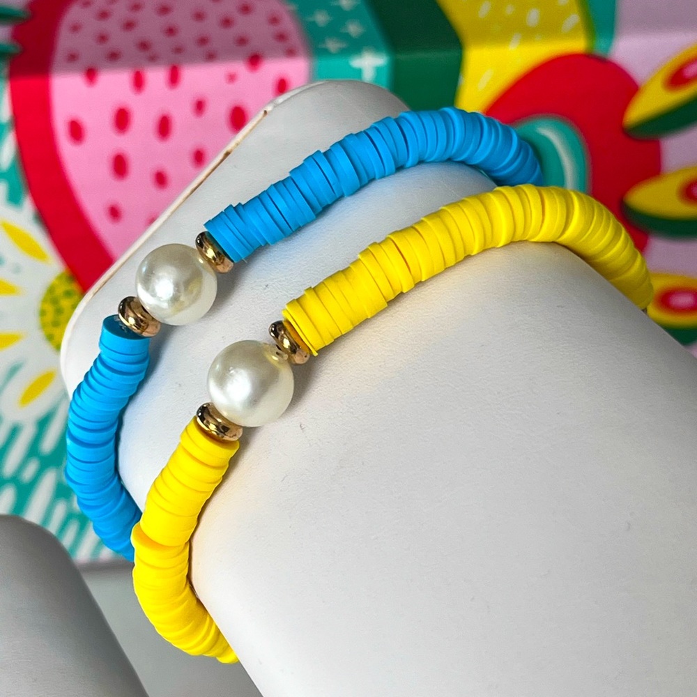 NEW! Set of Two BRACELETS 🩵💛